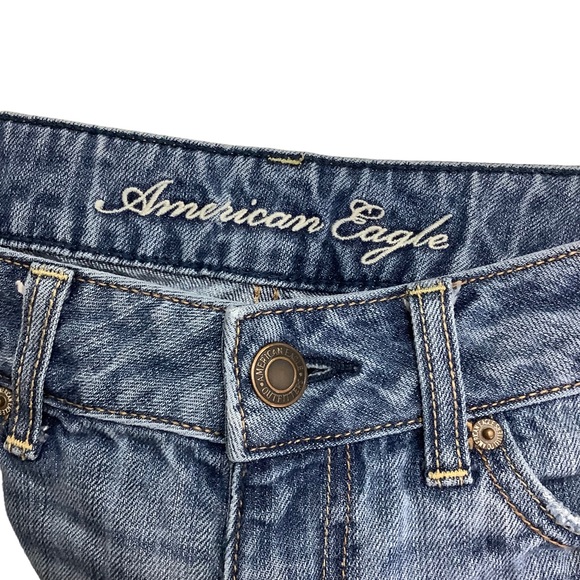 American Eagle Distressed Cuffed Jean Shorts - Picture 2 of 5